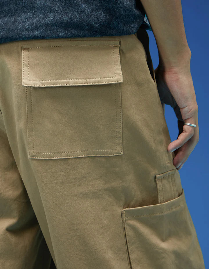 Beige Bellow Pocket Woven Exclusive Cargo Pant