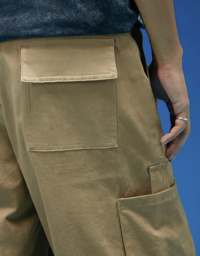 Beige Bellow Pocket Woven Exclusive Cargo Pant